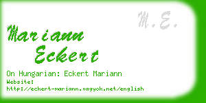 mariann eckert business card